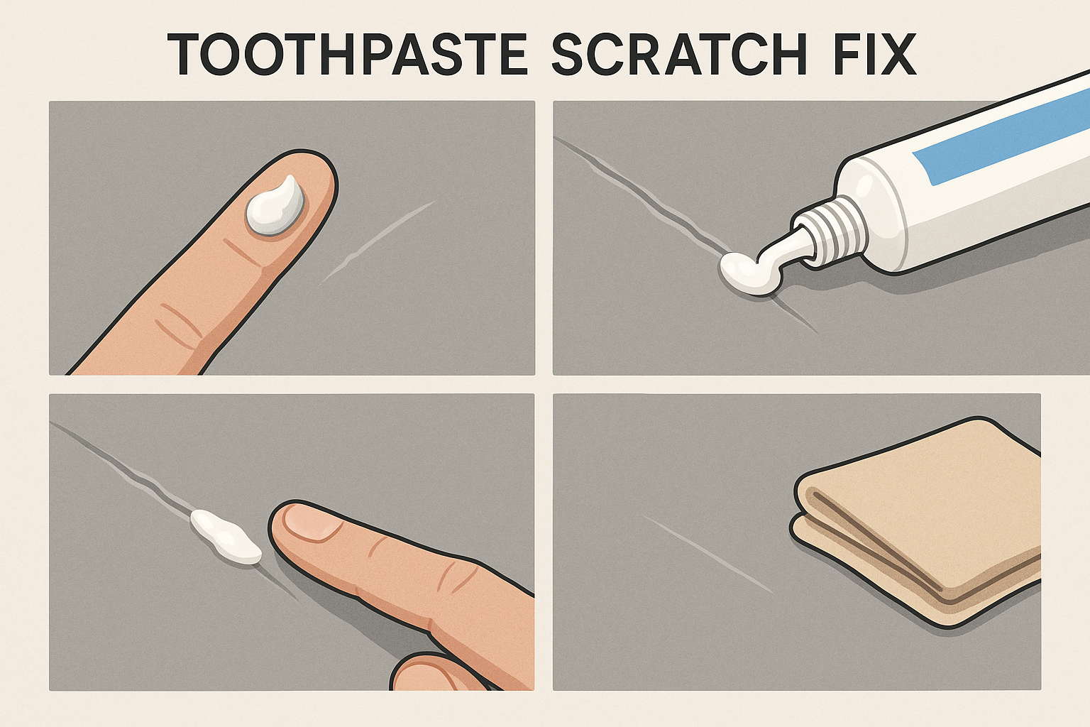 Toothpaste hack for small scratches.